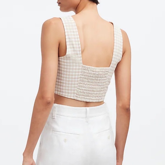 Madewell Cropped Vest Linen Top - Picture 3 of 6